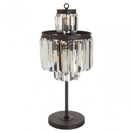 Art Deco Table Lamp, Crystal
