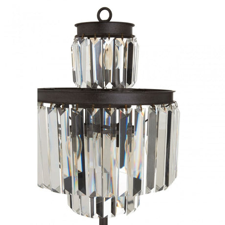 Art Deco Table Lamp, Crystal