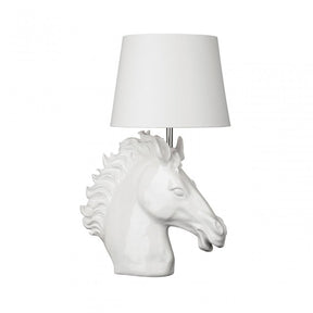 Caballo Table Lamp, Polyresin, White