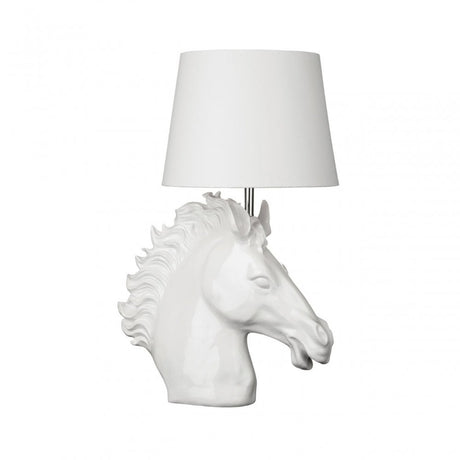 Caballo Table Lamp, Polyresin, White
