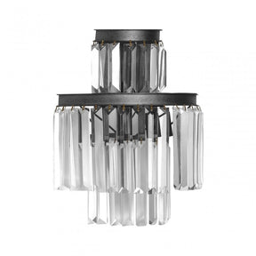 Art Deco Wall Light, Crystal, Multi-Coloured