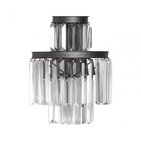 Art Deco Wall Light, Crystal, Multi-Coloured