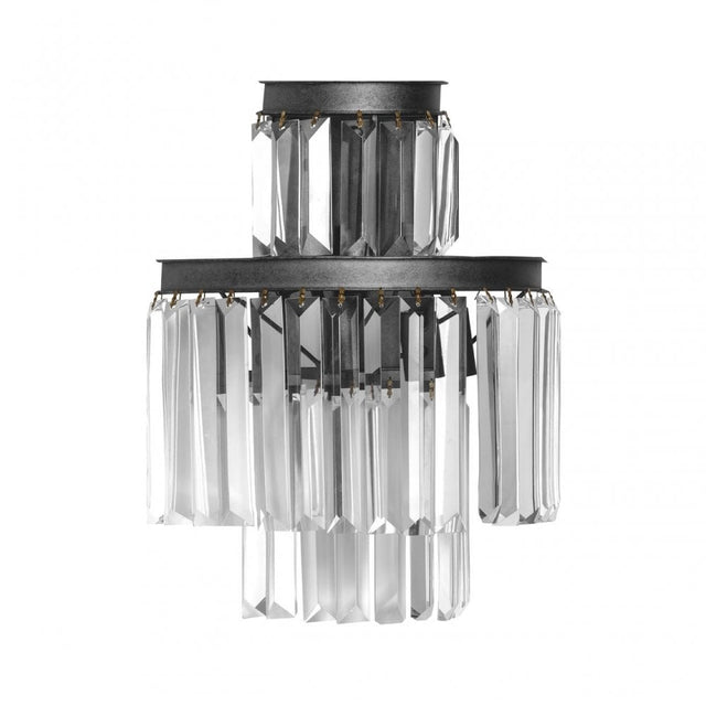 Art Deco Wall Light, Crystal, Multi-Coloured