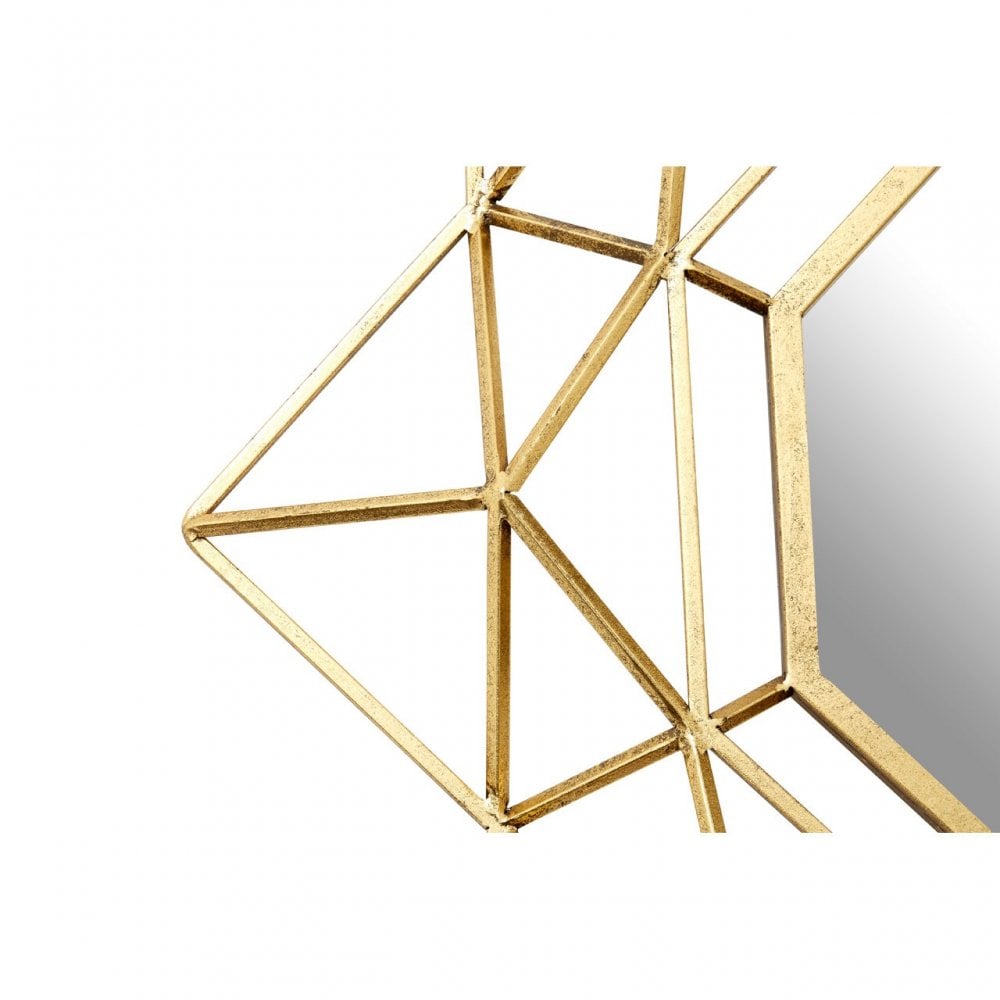 Farran 2 Sided Wall Mirror, Glass, Iron, Champagne