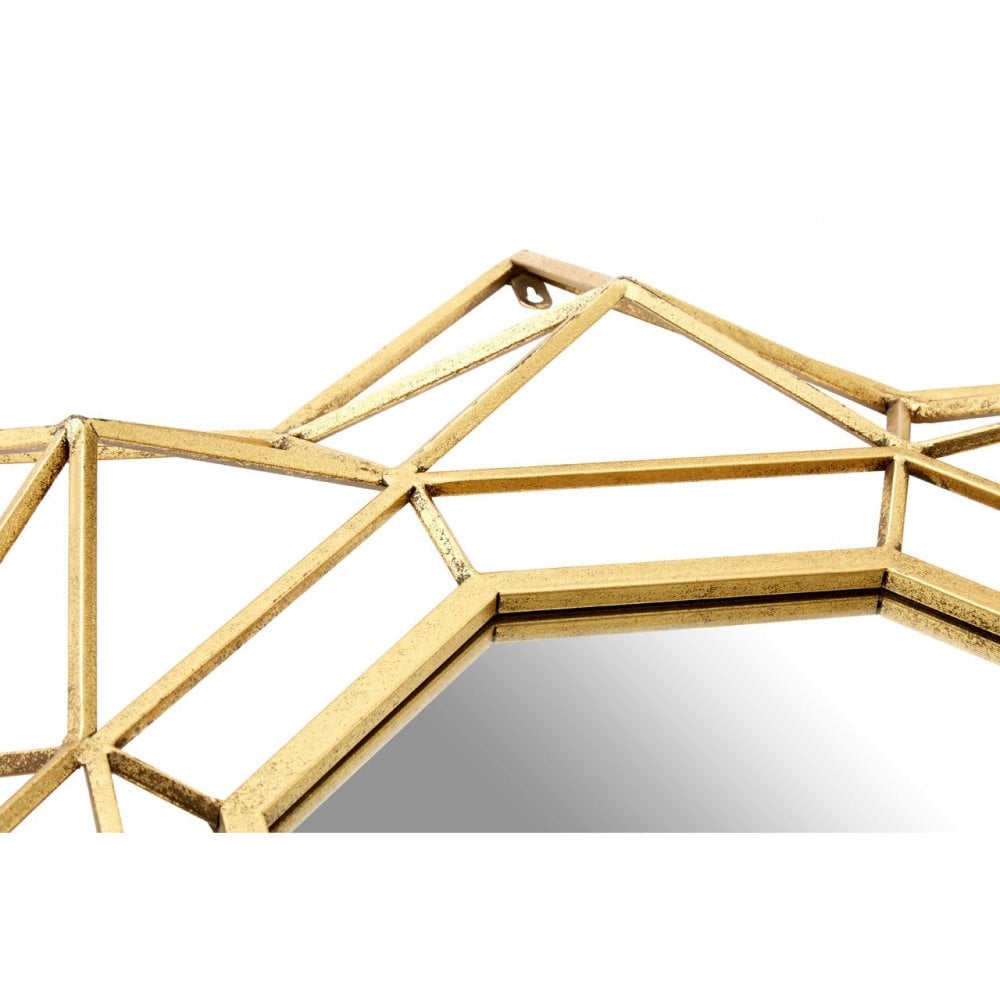 Farran 2 Sided Wall Mirror, Glass, Iron, Champagne