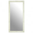 Zelma White/Brushed Gold Finish Wall Mirror, Wood, Mirrored, White