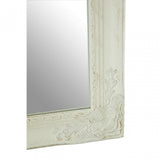 Zelma White/Brushed Gold Finish Wall Mirror, Wood, Mirrored, White