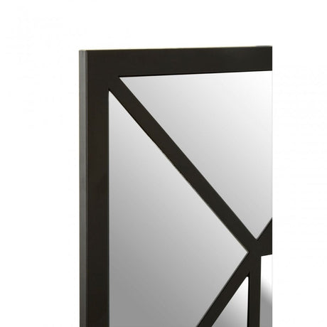 Descartes Triangular Design Wall Mirror, Black