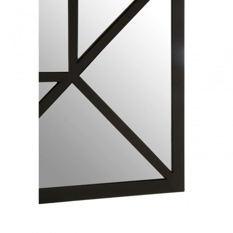 Descartes Triangular Design Wall Mirror, Black