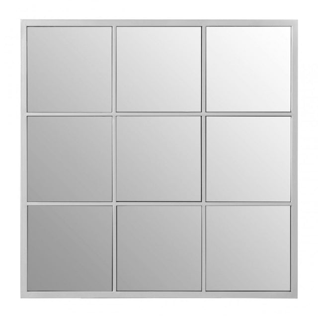 Descartes Medium Wall Mirror, Silver