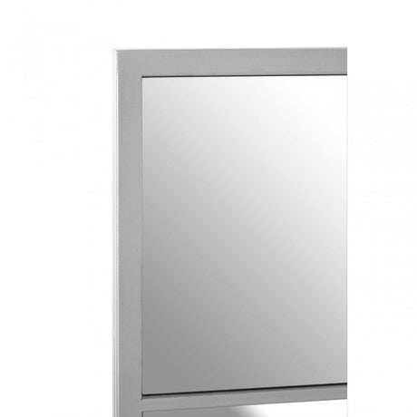 Descartes Medium Wall Mirror, Silver