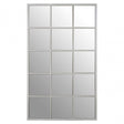 Descartes Large Wall Mirror, Mirrored Glass, Stainless Steel, Silver