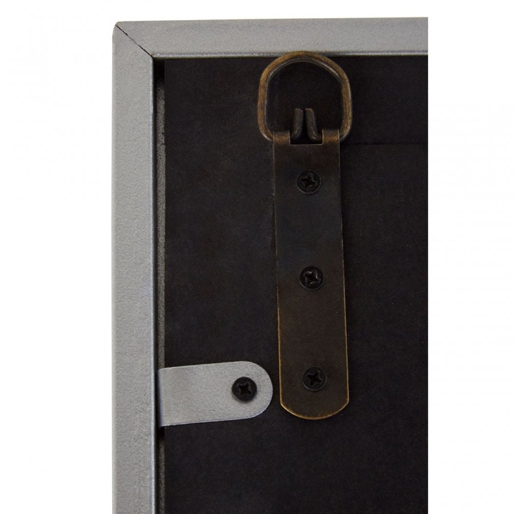 Descartes Large Wall Mirror, Mirrored Glass, Stainless Steel, Silver