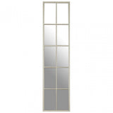Descartes Portrait Wall Mirror, Mirrored Glass, Stainless Steel, Silver