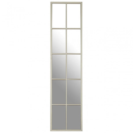 Descartes Portrait Wall Mirror, Mirrored Glass, Stainless Steel, Silver