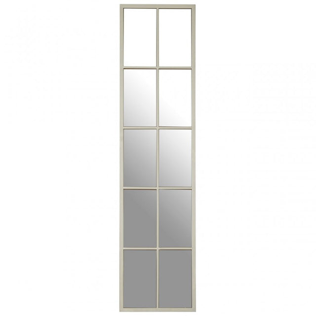 Descartes Portrait Wall Mirror, Mirrored Glass, Stainless Steel, Silver