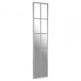 Descartes Portrait Wall Mirror, Mirrored Glass, Stainless Steel, Silver