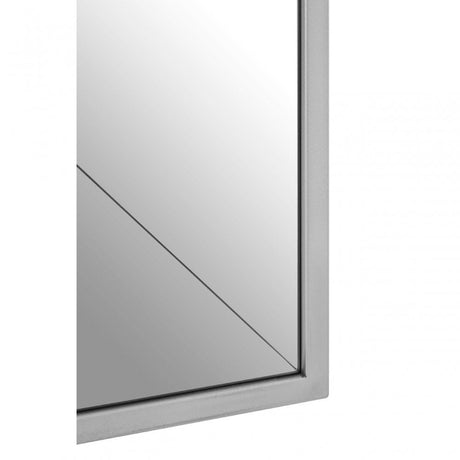 Descartes Large Solar Effect Wall Mirror, Mirrored Glass, Stainless Steel, Silver