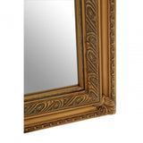 Zelma Gold Finish Wall Mirror, Wood, Mirrored, Gold
