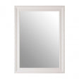 Zelma White Finish Wall Mirror, Wood, Mirrored, White