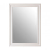 Zelma White Finish Wall Mirror, Wood, Mirrored, White