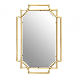 Meissa Overlapped Design Wall Mirror, Mirrored Glass, Gold
