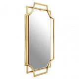 Meissa Overlapped Design Wall Mirror, Mirrored Glass, Gold