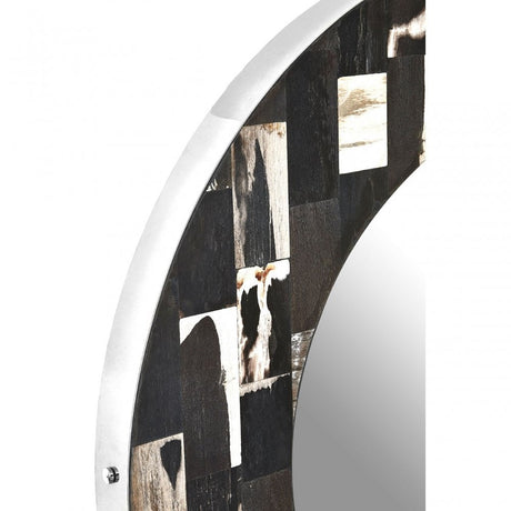 Artefacto Petrified Wood Wall Mirror, Brass