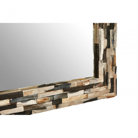Artefacto Rectangular Wall Mirror, Brass