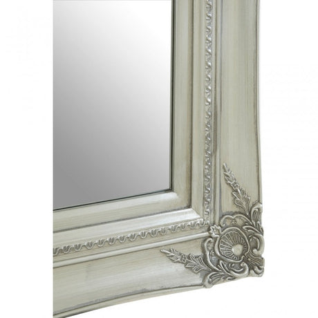 Bourbin Rectangular Silver Wall Mirror, Silver