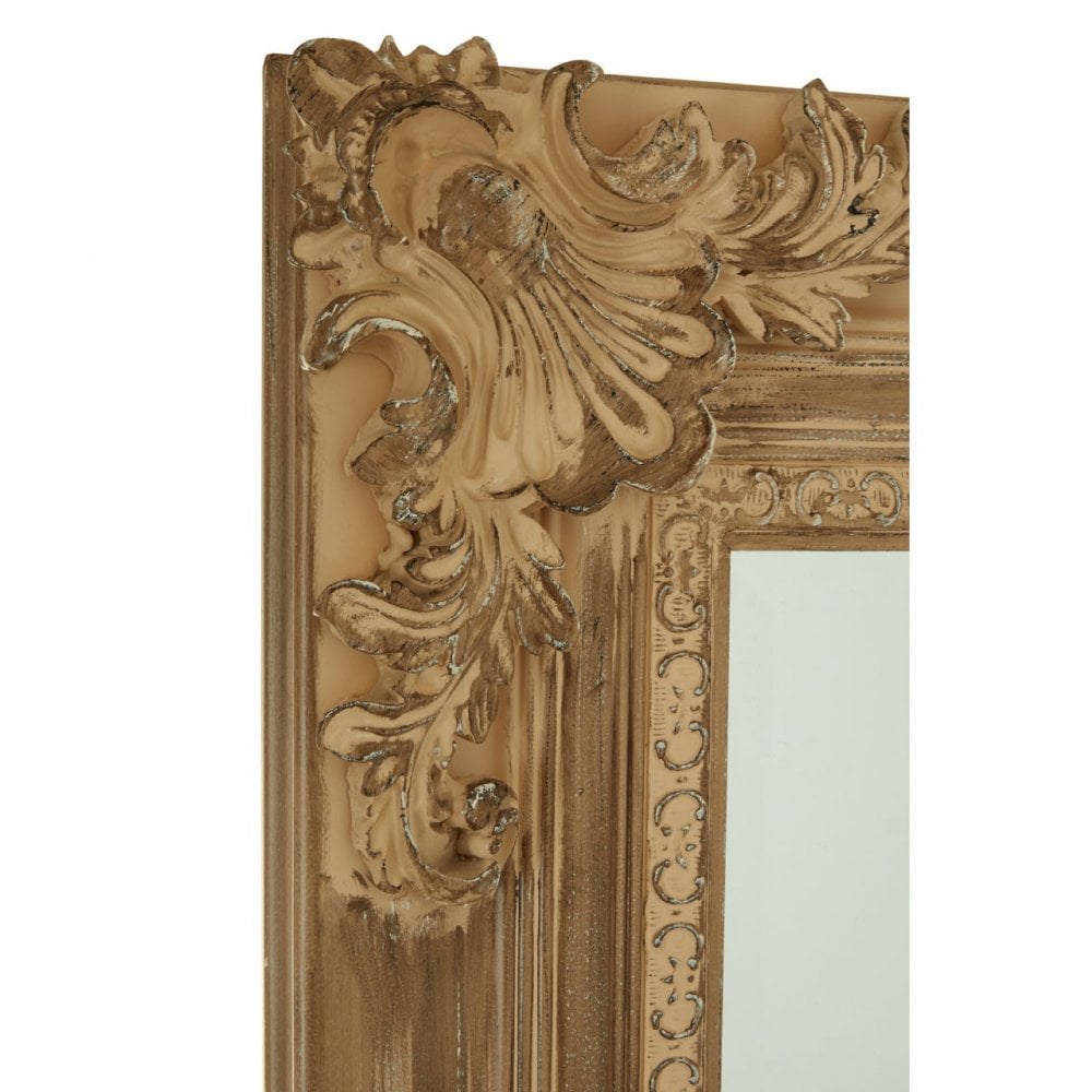 Chloe Wall Mirror, Wood, Mirrored Glass, Wood, Natural