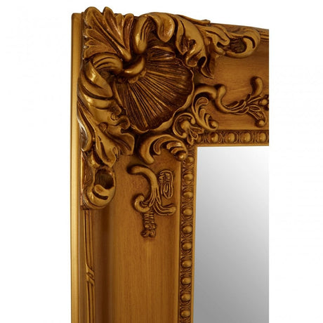 Carmen Wall Mirror, Wood, Mirrored Glass, Wood, Gold