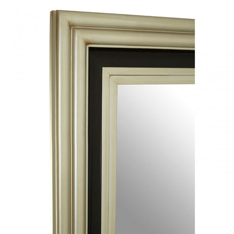 Camila Wall Mirror, Wood, Mirrored Glass, Wood, Silver