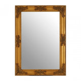 Carly Wall Mirror, Wood, Mirrored Glass, Wood, Gold