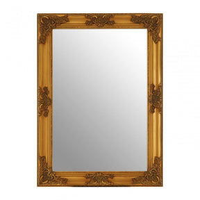 Carly Wall Mirror, Wood, Mirrored Glass, Wood, Gold