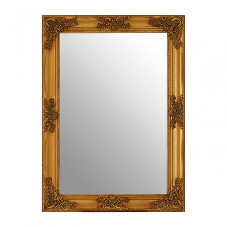 Carly Wall Mirror, Wood, Mirrored Glass, Wood, Gold