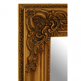 Carly Wall Mirror, Wood, Mirrored Glass, Wood, Gold