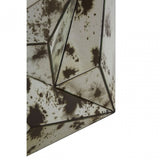 Rizzar 3D Triangular / Speckled Wall Mirror, Glass, Plywood, Black
