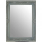 Bourbin Rectangular Antique Grey Wall Mirror, Mirrored Glass, Wood, Grey