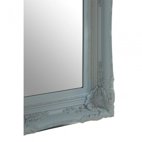 Bourbin Rectangular Antique Grey Wall Mirror, Mirrored Glass, Wood, Grey