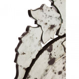 Rizzar Wall Mirror with Decorative Crown, Glass, Plywood, Silver
