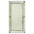 Rizzar Large Bubble Effect Wall Mirror, Glass, Plywood, Black