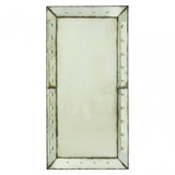 Rizzar Large Bubble Effect Wall Mirror, Glass, Plywood, Black
