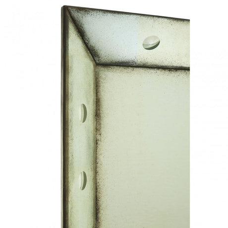 Rizzar Large Bubble Effect Wall Mirror, Glass, Plywood, Black