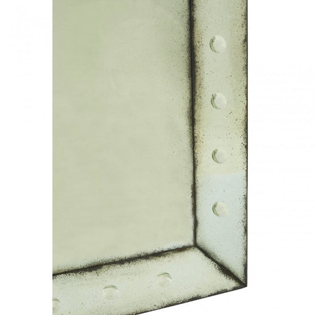 Rizzar Large Bubble Effect Wall Mirror, Glass, Plywood, Black