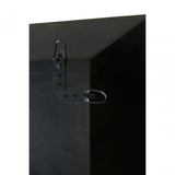 Rizzar Large Bubble Effect Wall Mirror, Glass, Plywood, Black