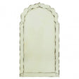 Rizzar Arched / Star Detail Wall Mirror, Glass, Plywood, Black