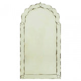Rizzar Arched / Star Detail Wall Mirror, Glass, Plywood, Black