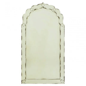 Rizzar Arched / Star Detail Wall Mirror, Glass, Plywood, Black