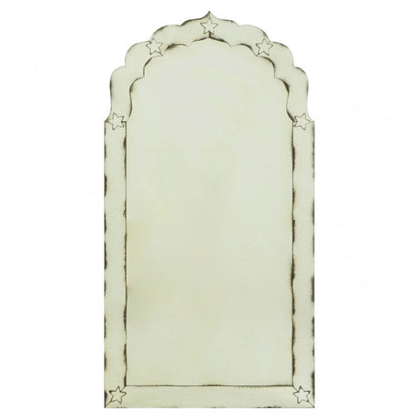 Rizzar Arched / Star Detail Wall Mirror, Glass, Plywood, Black